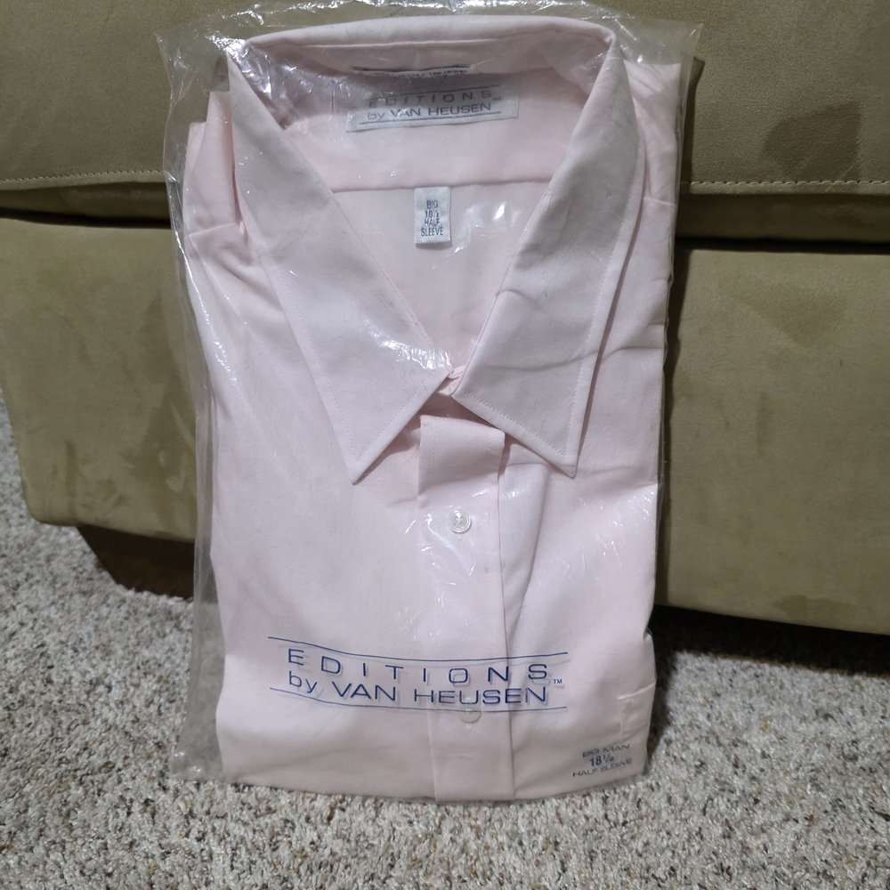 NWT Editions Van Heusen Half Sleeve Big Man 18.5